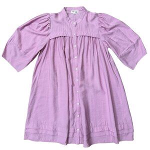 Million Colors Boutique Lilac Puff Sleeve Button Down Dress Size Medium